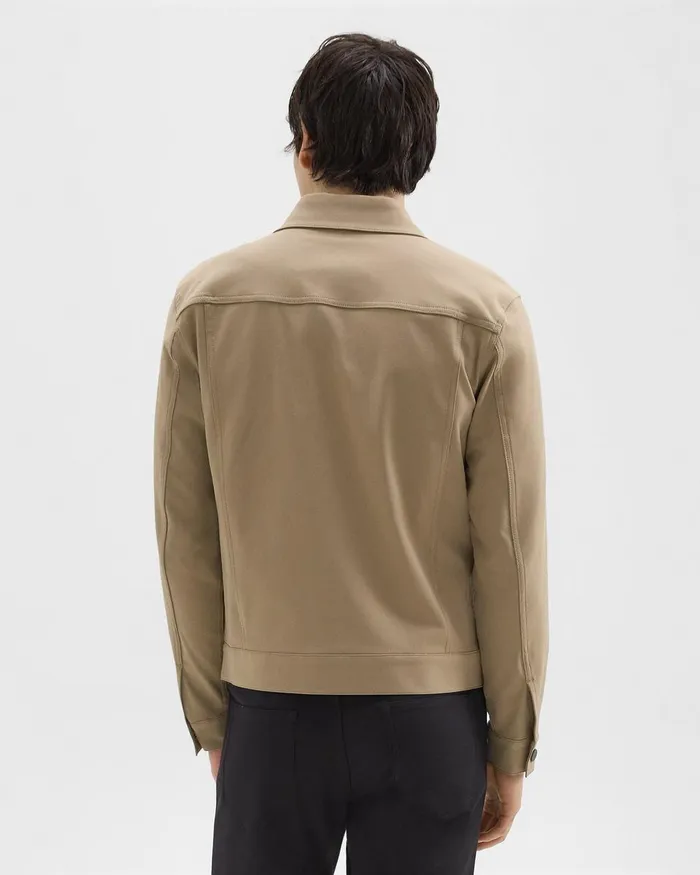 Men Theory Blazers Jackets River Trucker Jacket In Neoteric Twill Bark