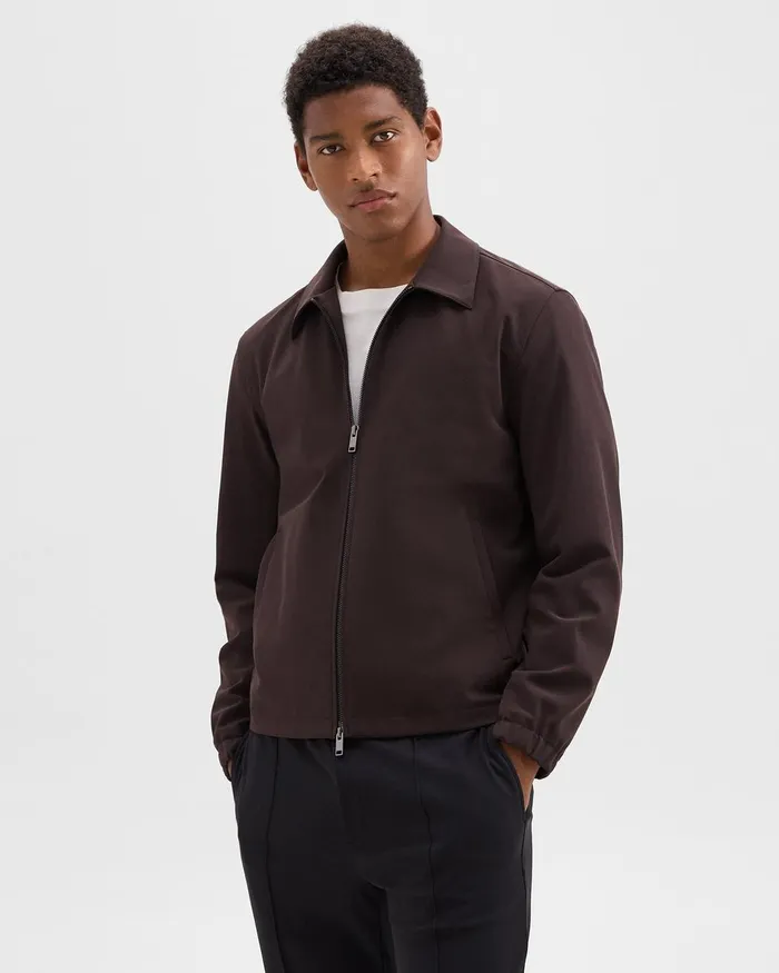 Men Theory Outerwear Brody Jacket In Precision Ponte Hickory
