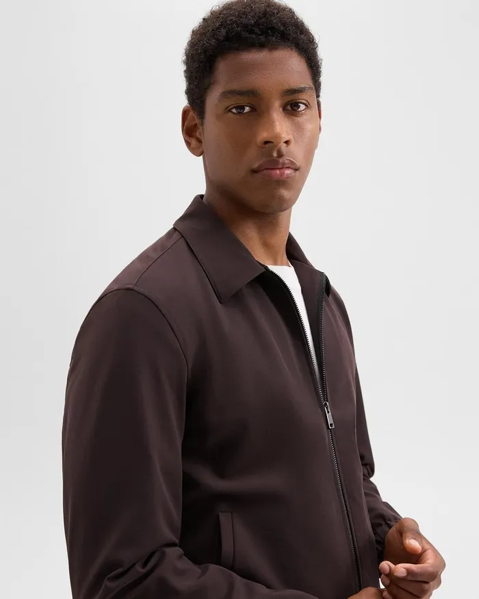 Men Theory Outerwear Brody Jacket In Precision Ponte Hickory
