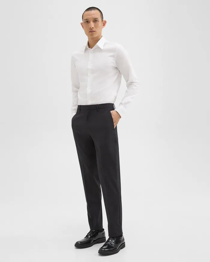 Men Theory Pants Mayer Pant In Stretch Wool Black
