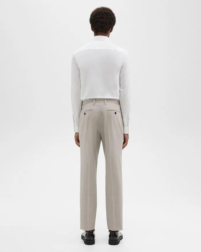 Men Theory Pants Mayer Pant In Stretch Wool Sand Melange
