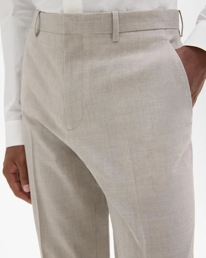 Men Theory Pants Mayer Pant In Stretch Wool Sand Melange