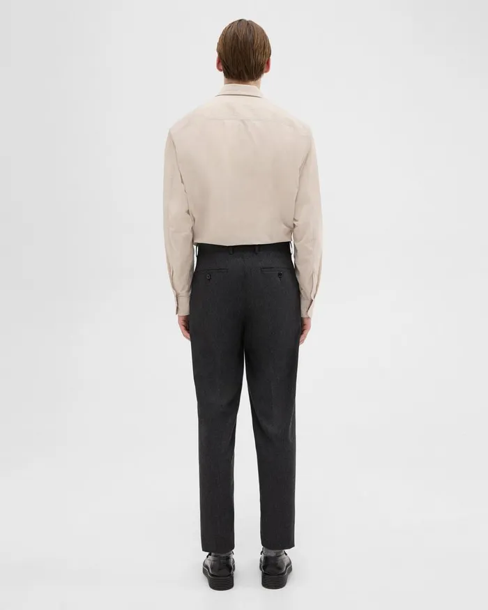 Men Theory Pants Tapered Pinstripe Flannel Pant Blackcharcoal
