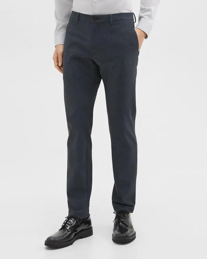 Men Theory Pants Zaine Pant In Herringbone Precision Ponte Baltic Melange