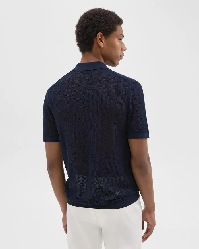 Men Theory Shirts Cairn ShortSleeve Shirt In Cotton Baltic