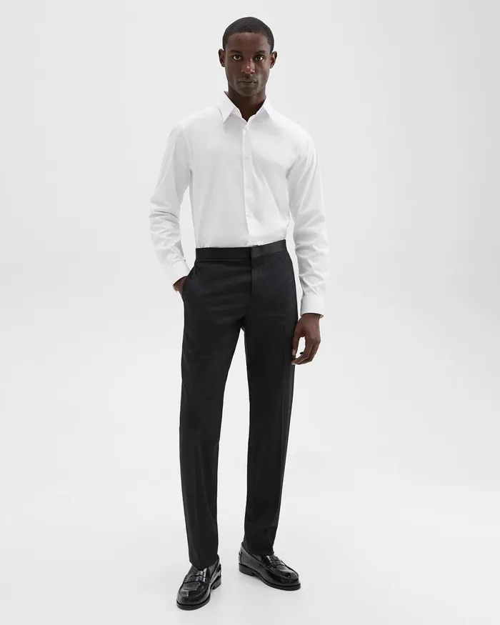 Men Theory Shirts Sylvain Shirt In Stretch CottonBlend White