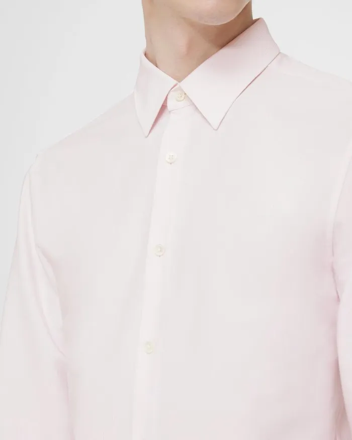 Men Theory Shirts Sylvain Shirt In Striped Cotton Blend Whitecradle Pink