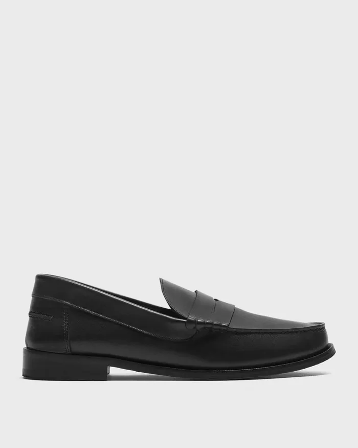 Men Theory Shoes City Loafer In Leather Black