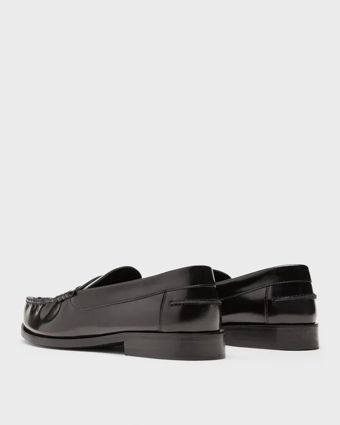 Men Theory Shoes City Loafer In Leather Black