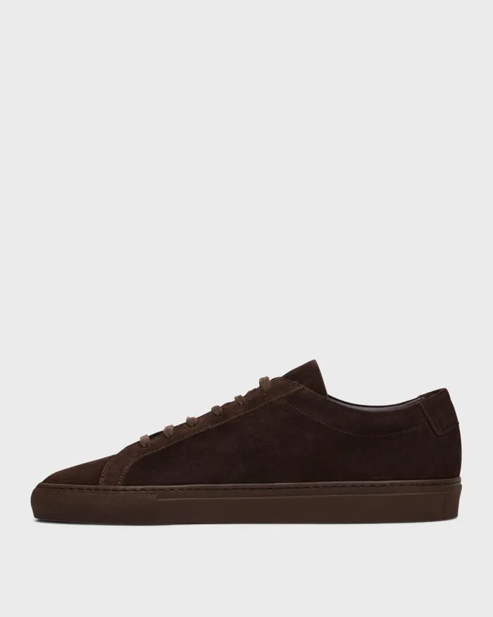 Men Theory Shoes Common Projects Original Achilles Sneakers Dark Brown