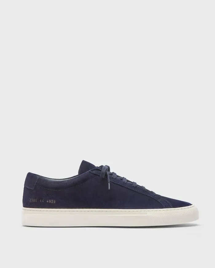 Men Theory Shoes Common Projects Original Achilles Sneakers Navy