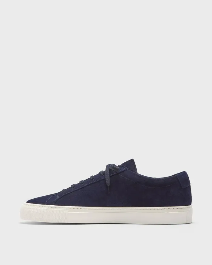 Men Theory Shoes Common Projects Original Achilles Sneakers Navy
