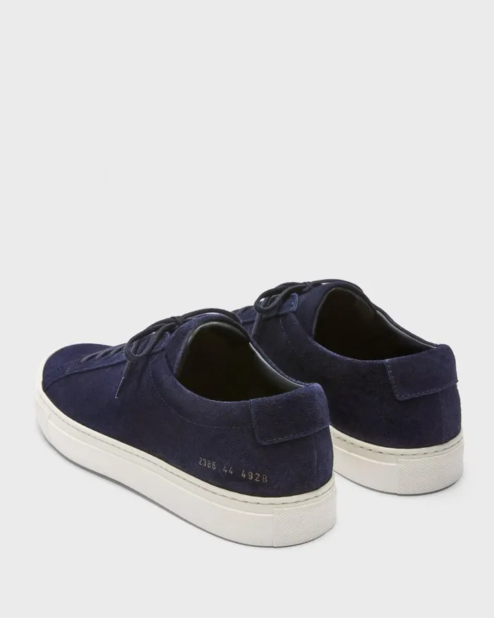 Men Theory Shoes Common Projects Original Achilles Sneakers Navy