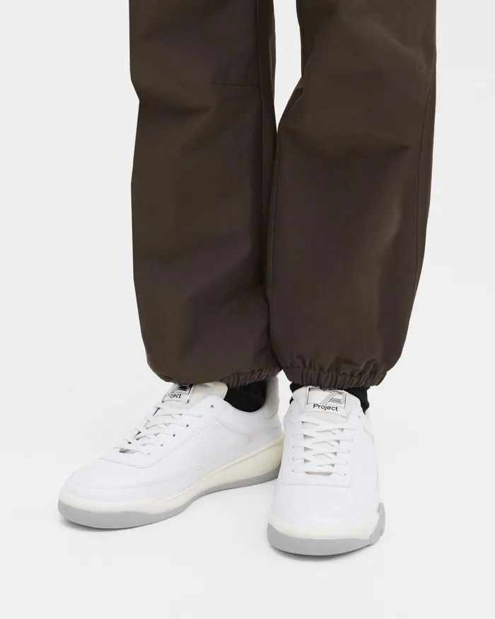 Men Theory Shoes Leather Sneaker White