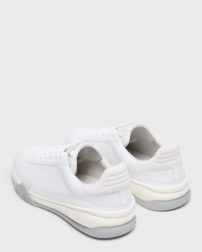 Men Theory Shoes Leather Sneaker White