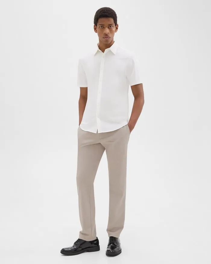 Men Theory Suits Zaine Pant In Precision Ponte Putty