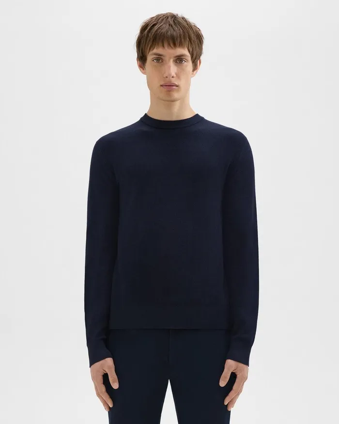 Men Theory Sweaters Cardigans Riland Sweater In Light Bilen Baltic