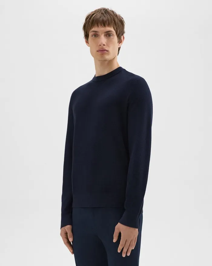 Men Theory Sweaters Cardigans Riland Sweater In Light Bilen Baltic