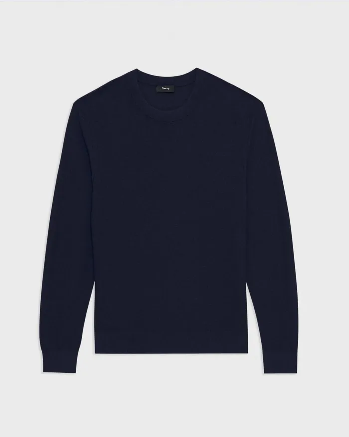 Men Theory Sweaters Cardigans Riland Sweater In Light Bilen Baltic