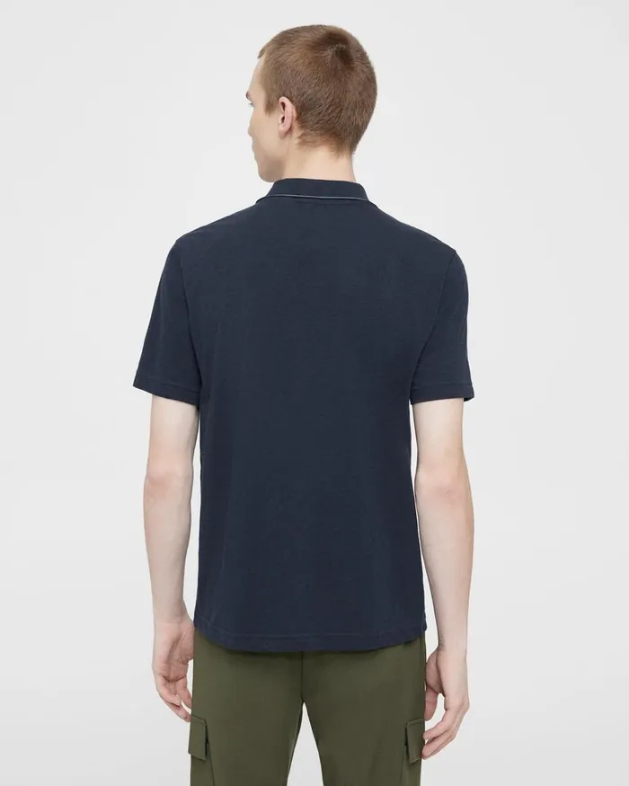 Men Theory TShirts Polos Bron Polo Shirt In Slub Cotton Eclipse