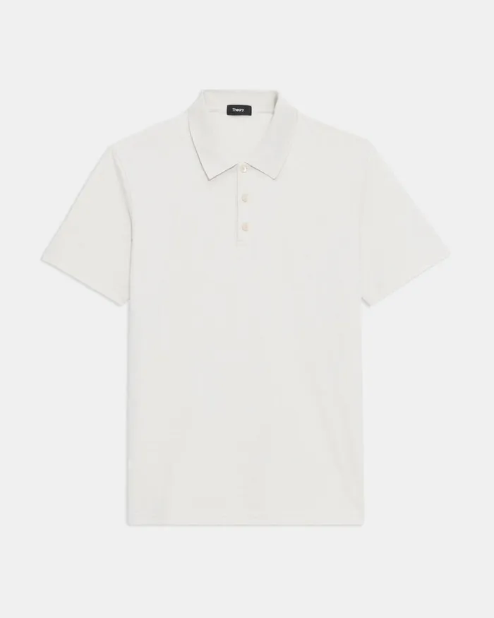 Men Theory TShirts Polos Bron Polo Shirt In Slub Cotton Sand