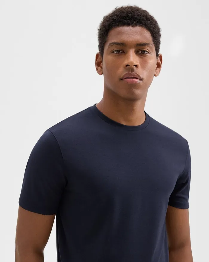 Men Theory TShirts Polos Dorian Tee In Active Knit Baltic