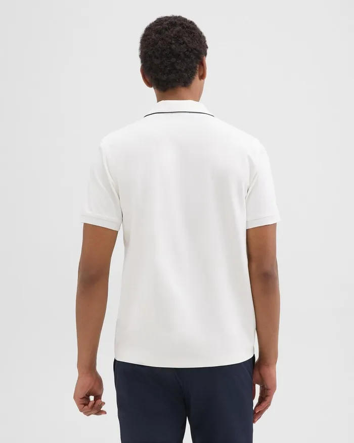 Men Theory TShirts Polos Johnny Collar Polo In Relay Jersey White