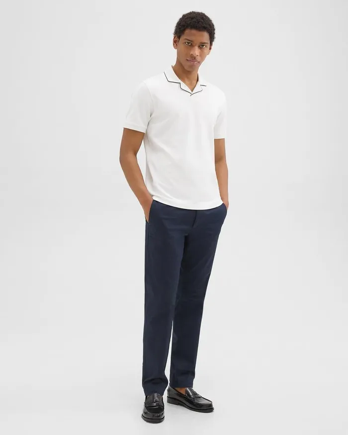 Men Theory TShirts Polos Johnny Collar Polo In Relay Jersey White