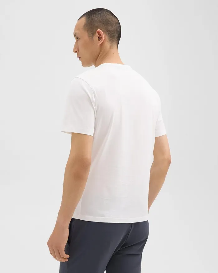 Men Theory TShirts Polos Precise Tee In Pima Cotton Jersey White