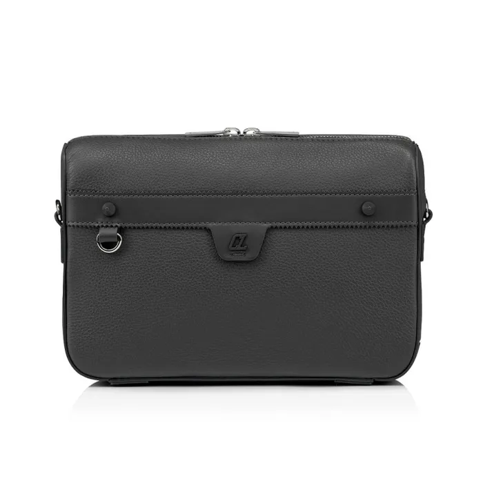 MenWomen Ruisbuddy Messenger Bag 8211 Grained Calf Leather And Rubber 8211 Smoky Christian Louboutin Crossbody Bags