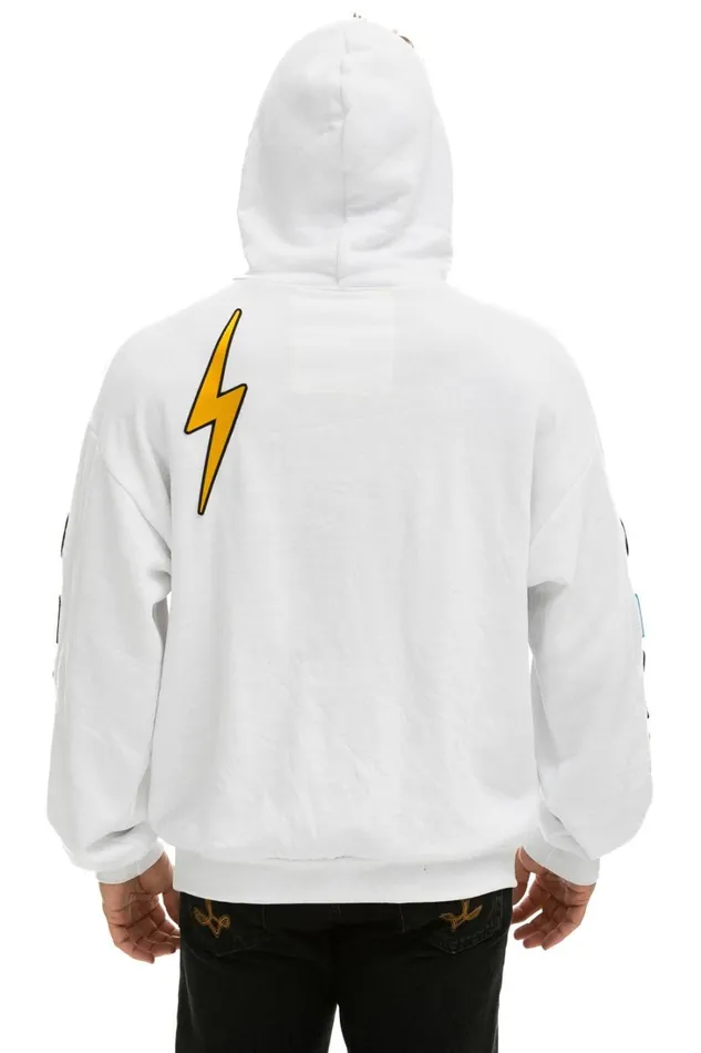 MenWomen Tops Aviator Nation VINTAGE PATCH RELAXED PULLOVER HOODIE WHITE MenWomen Tops Aviator Nation VINTAGE PATCH RELAXED PULLOVER HOODIE WHITE