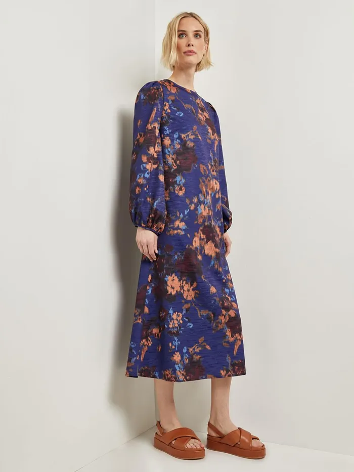 Misook ALine Printed Woven Maxi Dress Women Dresses Misook ALine Printed Woven Maxi Dress Women Dresses