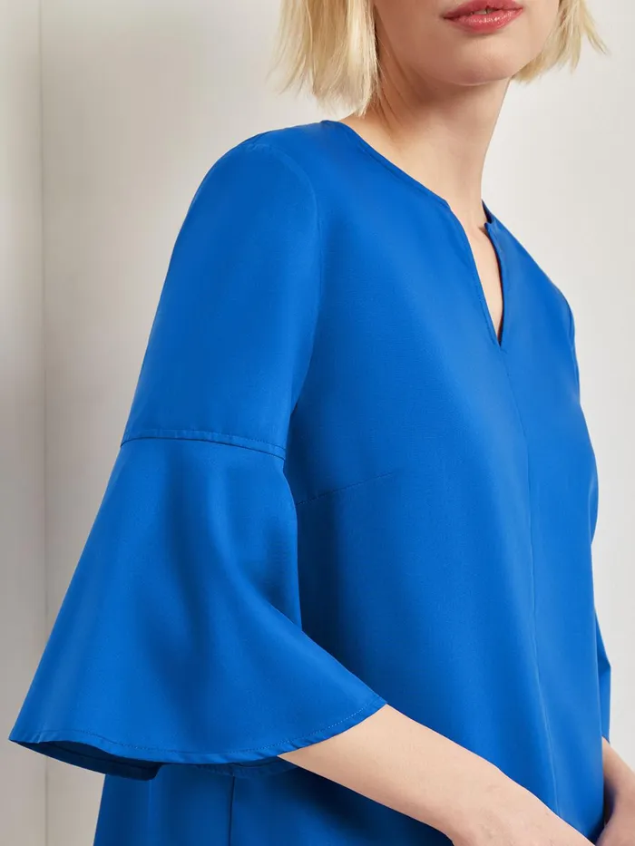 Misook Bell Sleeve Woven Blouse Women Tops and Tees