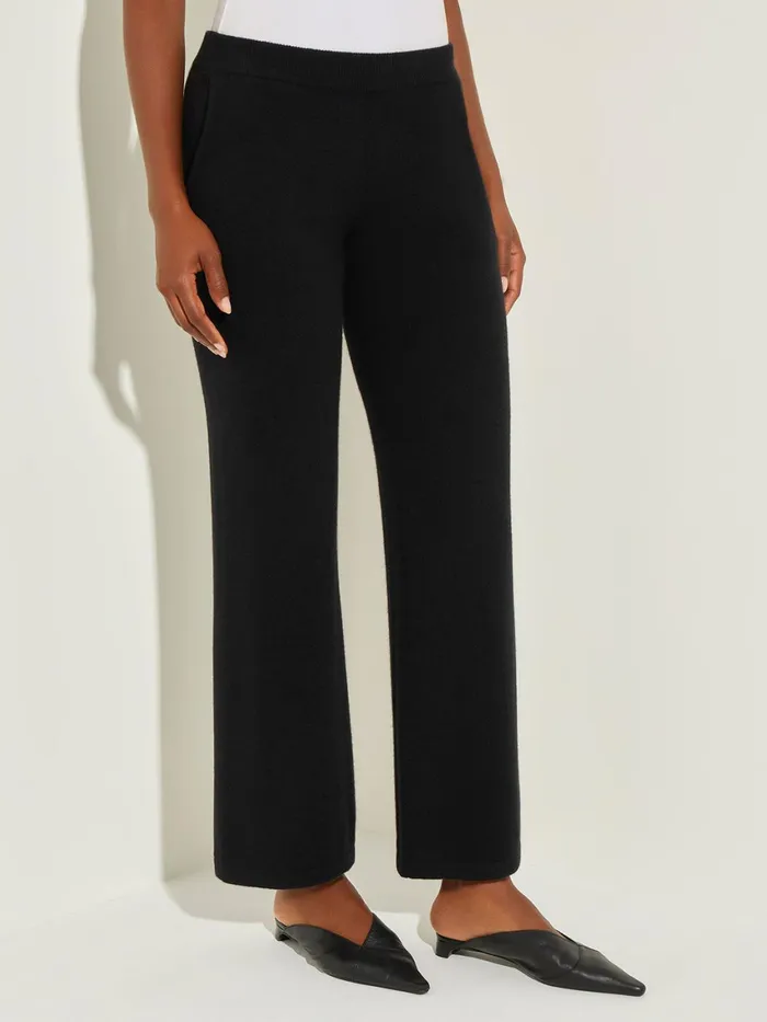 Misook Cashmere Pants 8211 Wide Leg Black Pants Misook Women Pants and Shorts