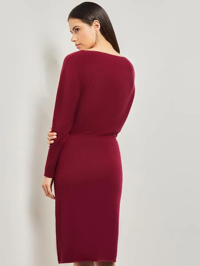 Misook Dolman Sleeve Cashmere Dress Women Dresses Misook Dolman Sleeve Cashmere Dress Women Dresses
