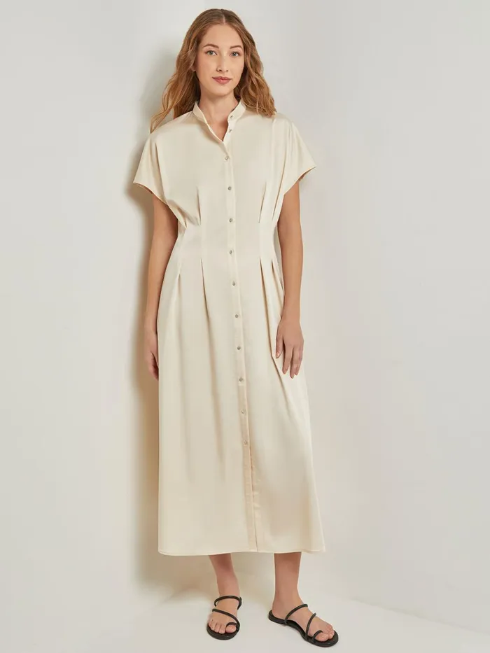 Misook Midi Fit and Flare Dress 8211 Dolman Sleeve Woven Women Dresses