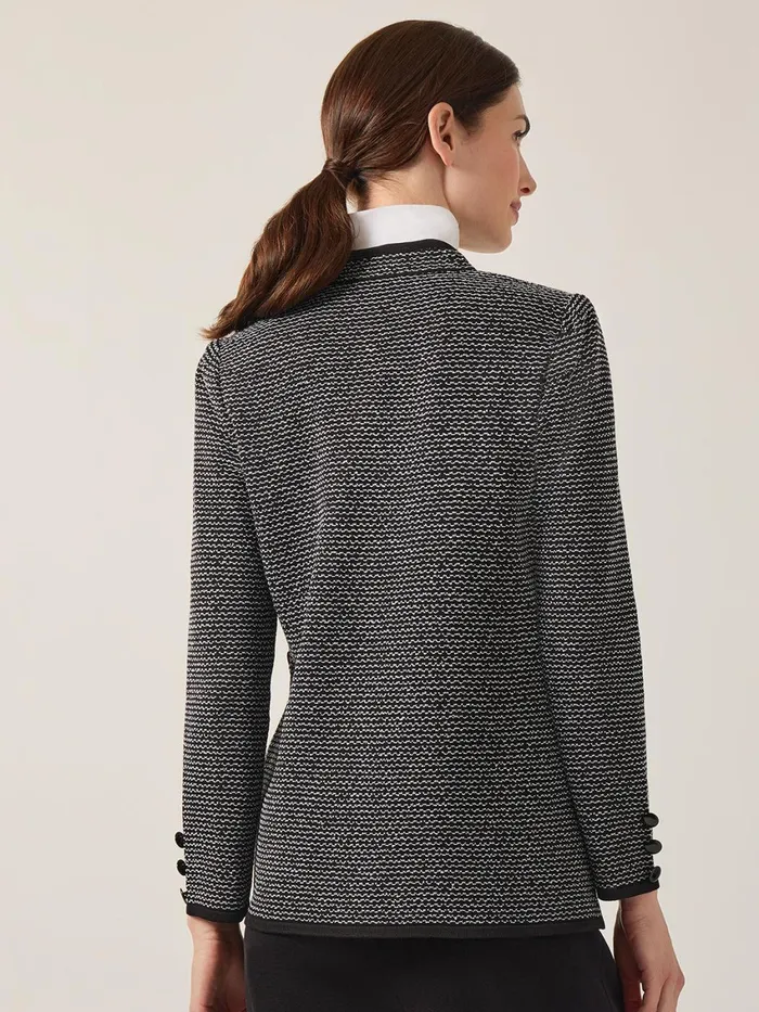 Misook Open Neck Button Detail Blazer Women Jackets and Coats