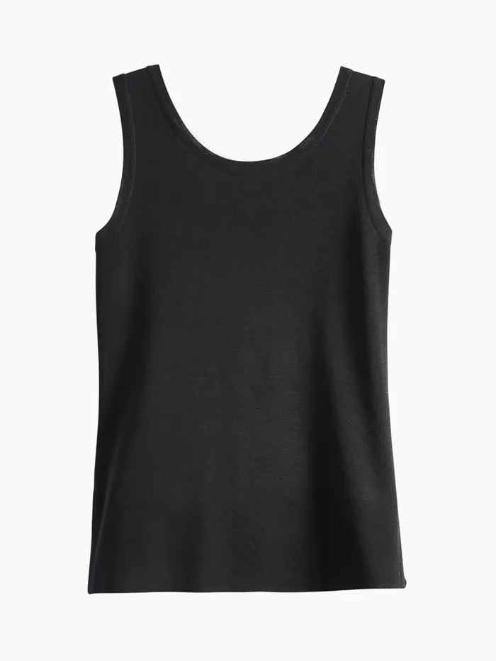 Misook Scoop Neck Tank Top 8211 Black Sleeveless Top Misook Women Tops and Tees