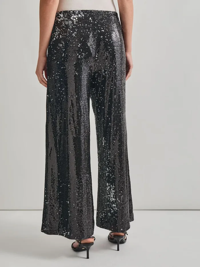 Misook Sequin Novelty Woven Wide Leg Pant Women Pants and Shorts Misook Sequin Novelty Woven Wide Leg Pant Women Pants and Shorts