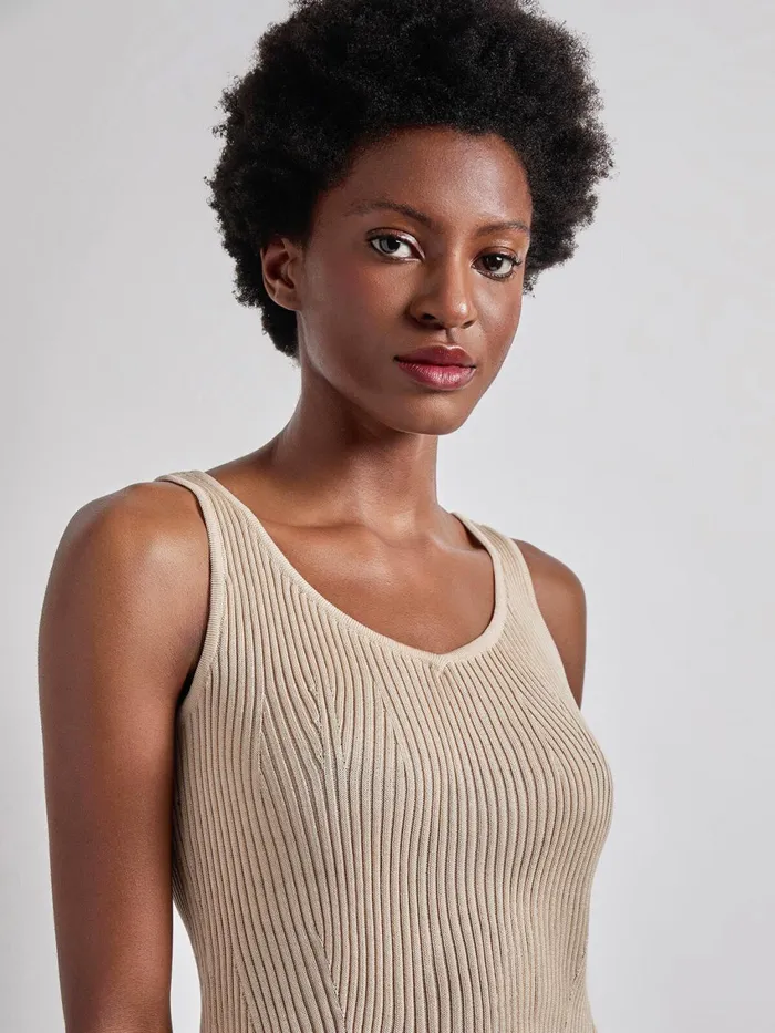 Misook Shaped Ribbed Knit VNeck Tank Women Tanks Misook Shaped Ribbed Knit VNeck Tank Women Tanks