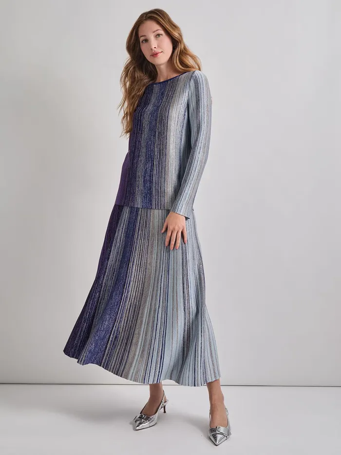 Misook Shimmer Lurex Knit Tunic Women Tops and Tees Misook Shimmer Lurex Knit Tunic Women Tops and Tees