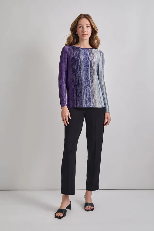 Misook Shimmer Lurex Knit Tunic Women Tops and Tees Misook Shimmer Lurex Knit Tunic Women Tops and Tees