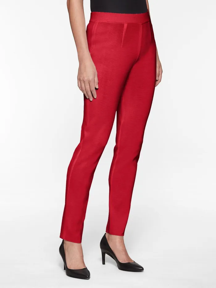 Misook Slim Leg Knit Pant Women Pants and Shorts
