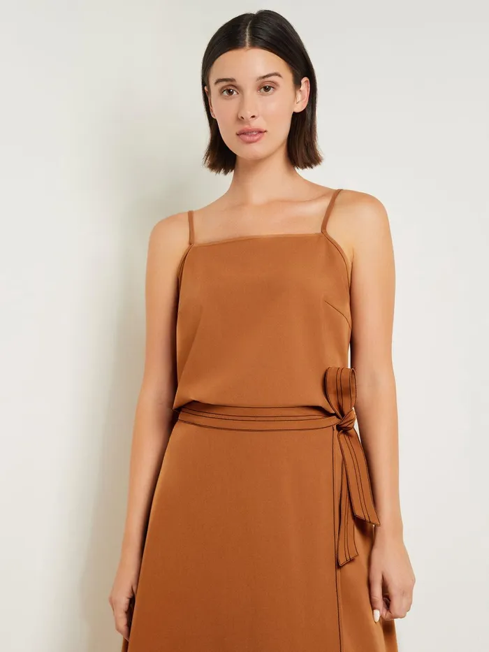 Misook Square Neck Cami 8211 Woven Twill Women Tanks