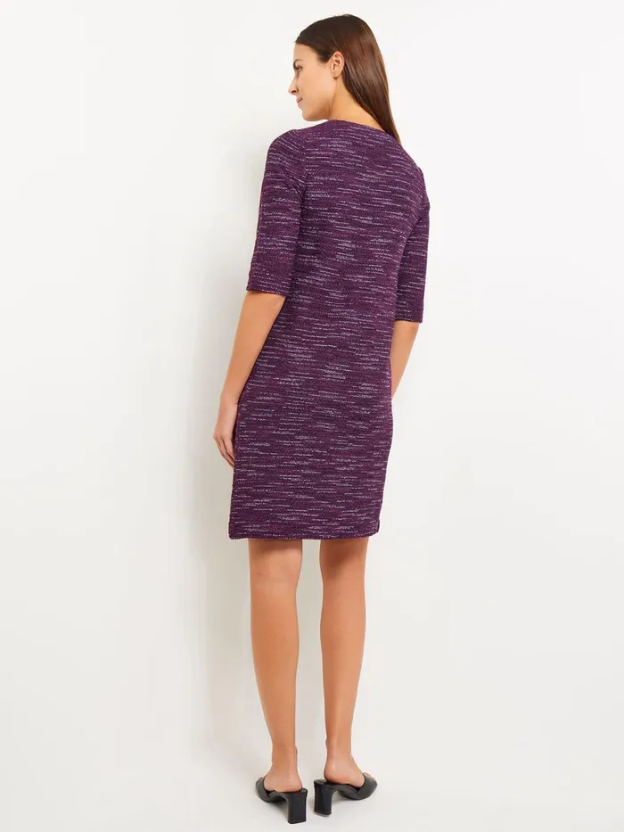 Misook Tweed Knit Shift Dress With Pockets Women Dresses Misook Tweed Knit Shift Dress With Pockets Women Dresses