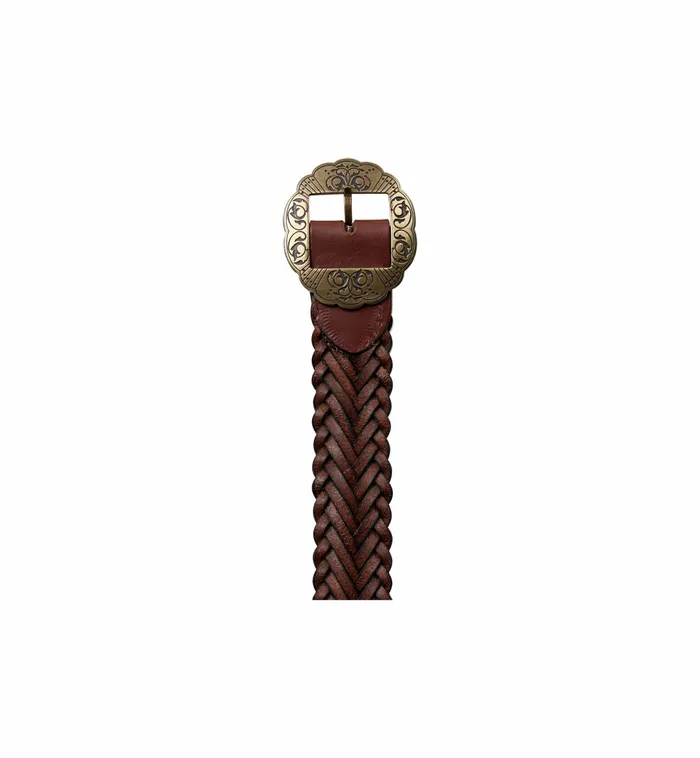 MMBraided Leather Belt Cognac Women Accessories MOS MOSH MMBraided Leather Belt Cognac Women Accessories MOS MOSH