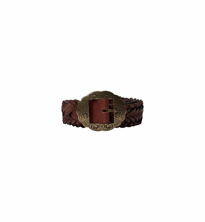 MMBraided Leather Belt Cognac Women Accessories MOS MOSH MMBraided Leather Belt Cognac Women Accessories MOS MOSH
