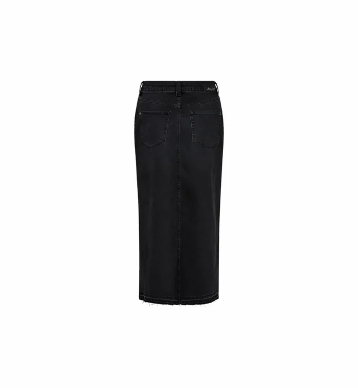 MMMella Black Denim Shirt Black Women Skirts MOS MOSH