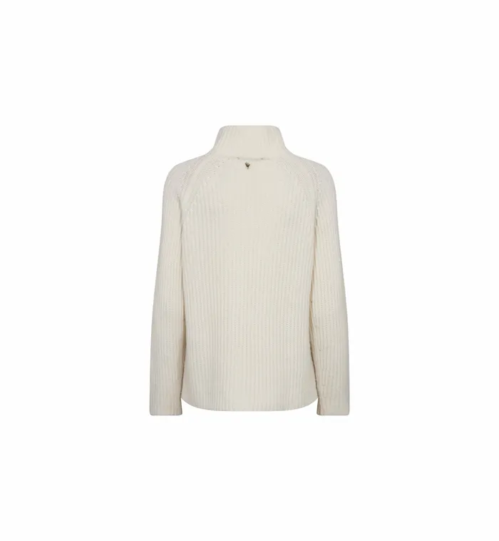MOS MOSH Knits Women MMThyra Highneck Knit Ecru MOS MOSH Knits Women MMThyra Highneck Knit Ecru