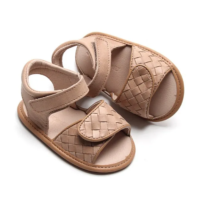 Nisolo Baby Toddler and Kids Shoes Women Woven Soft Sole Sandal Stone Stone